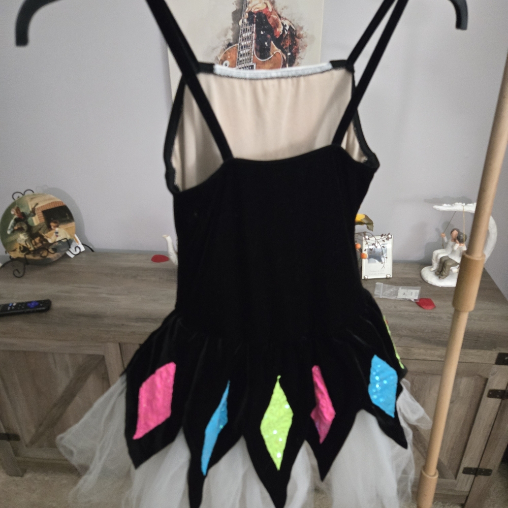 Weissman Black Dance Tutu Dress with Neon Pink, Blue & Lime Accents - Picture 2 of 6